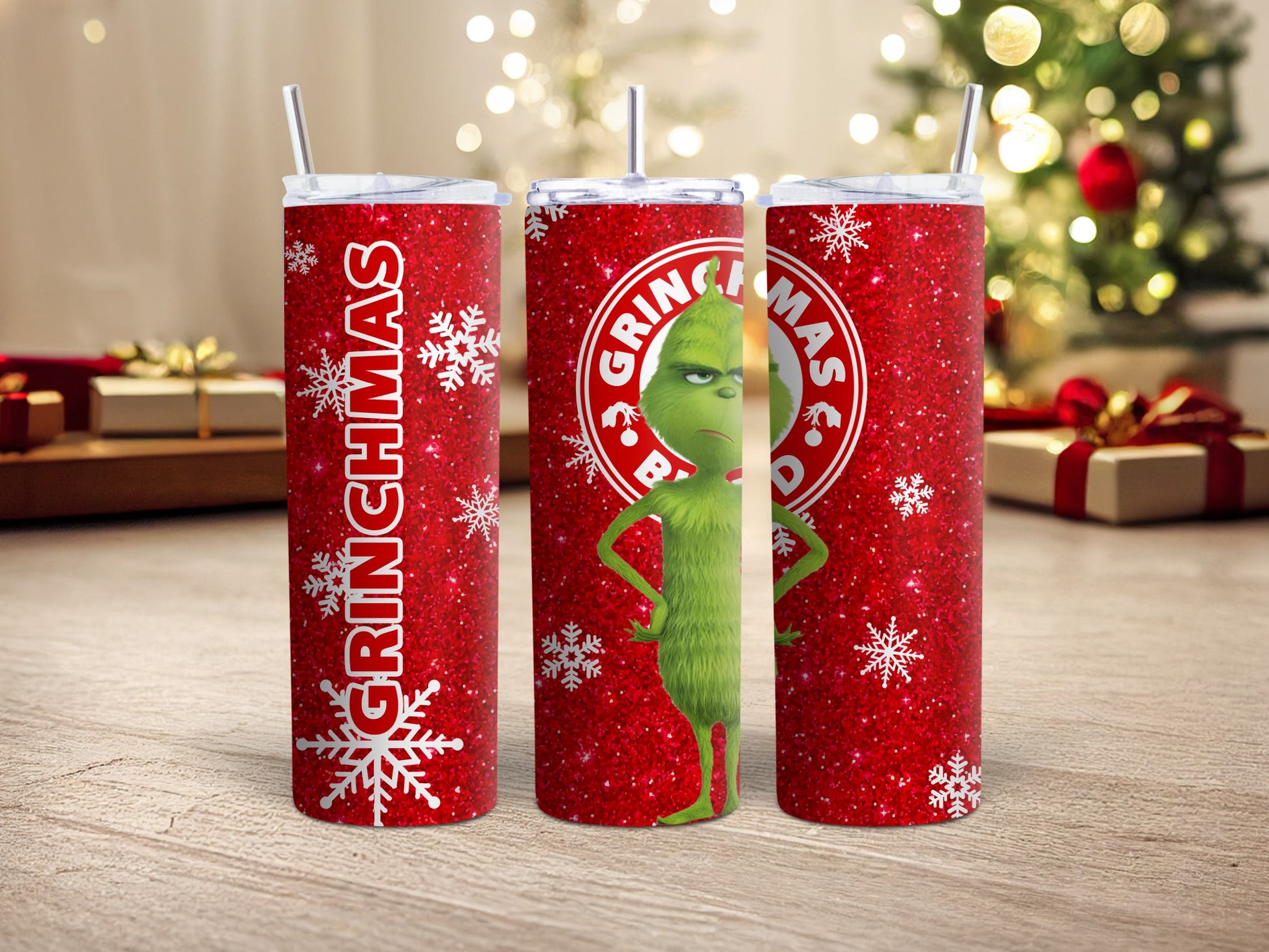 100 Percent that Grinch Tumbler 20 oz. Double walled insulated